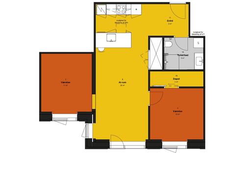 2 værelses hus i Odense SV