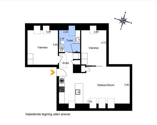 3 værelses lejlighed i Skælskør