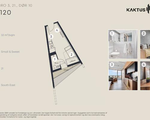 1 værelses lejlighed i København V