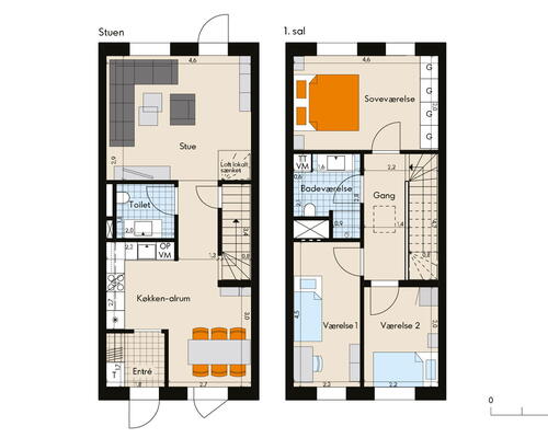 4 værelses hus i Greve