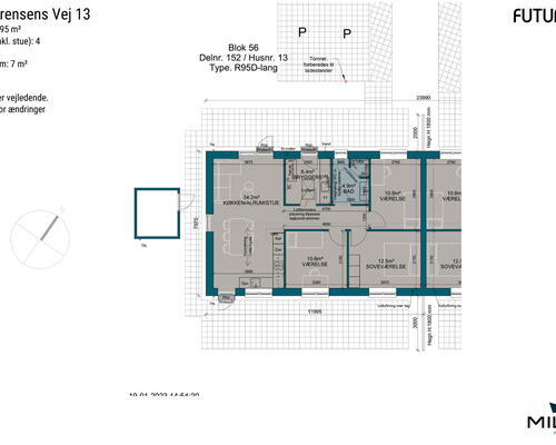 4 værelses hus i Give