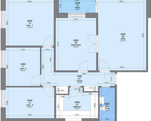 5 værelses lejlighed i Randers NV