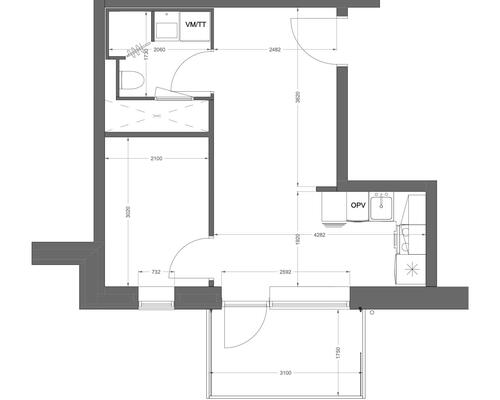 2 værelses lejlighed i Tilst