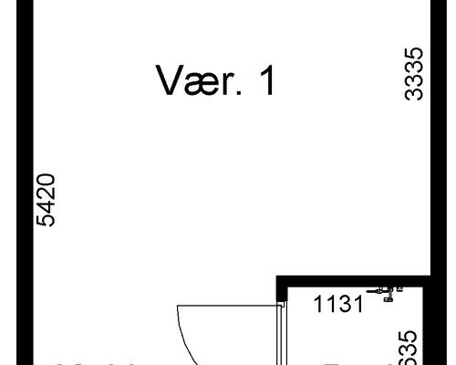 1 værelses lejlighed i Viborg