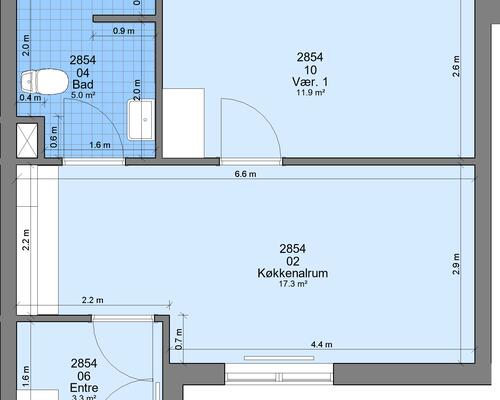 2 værelses lejlighed i Randers