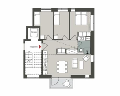 Skøn og lækker 4-værelses lejlighed med altan