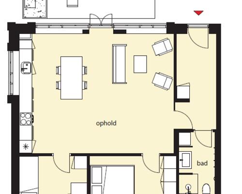 3 værelses lejlighed i København SV