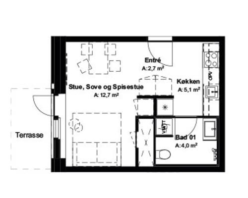 HELT NYE LEJLIGHEDER - GODE FÆLLESFACILITER - UDSIGT - GOD INDRETNING