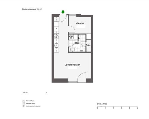 2 værelses lejlighed i Odense C