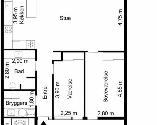 3 værelses lejlighed i Herning