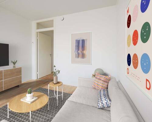 Skøn 2-værelses med altan og lav indflytningspris