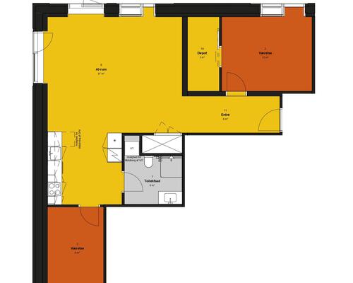 2 værelses hus i Odense SV