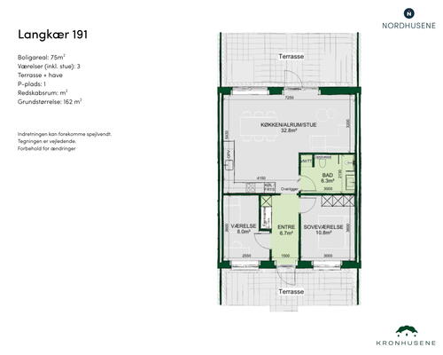 3 værelses hus i Rønde