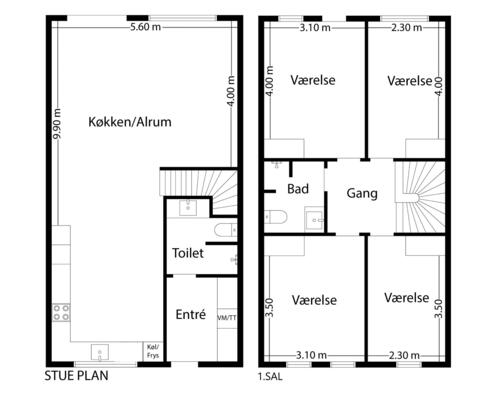 5 værelses hus i Vallensbæk