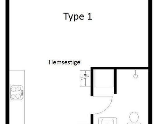 1 værelses lejlighed i Rødovre