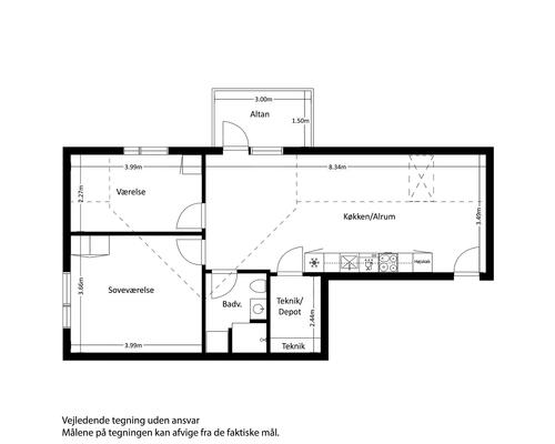 3 værelses lejlighed i Vejle