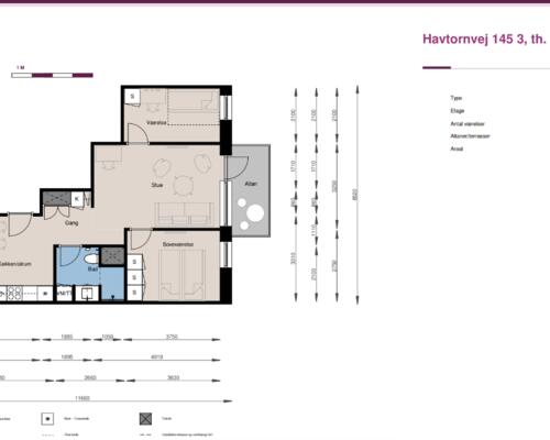 3 værelses lejlighed i Hedehusene