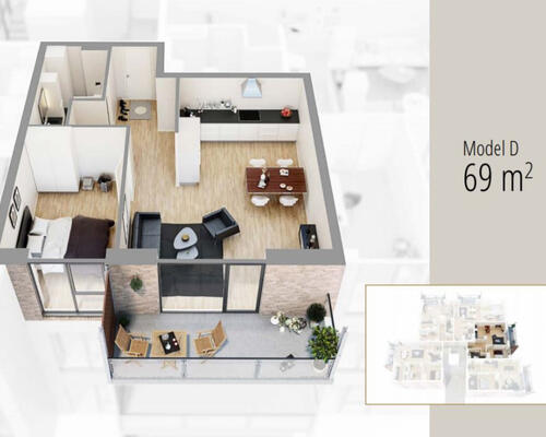 2 værelses lejlighed i Hedehusene