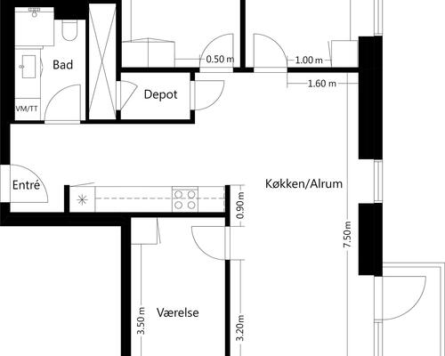 4 værelses lejlighed i Ballerup