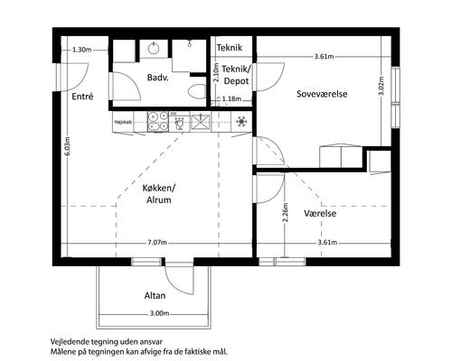 3 værelses lejlighed i Vejle