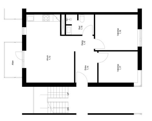 Dejlig lejlighed centralt i Hørsholm i ejendom fra 2005