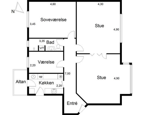 4 værelses lejlighed i Århus C