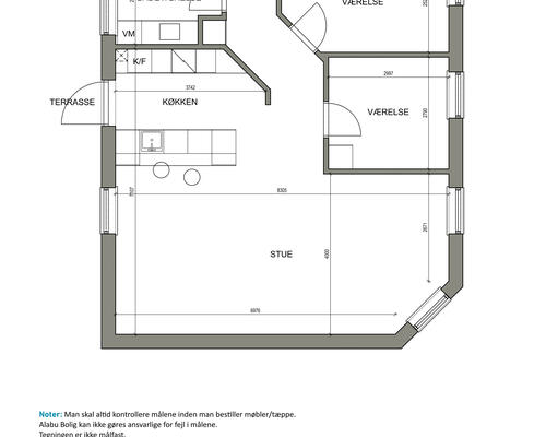 3 værelses lejlighed i Løgstør