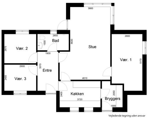 4 værelses lejlighed i Bjerringbro