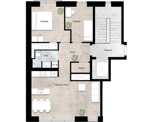 3 værelses lejlighed i Roskilde