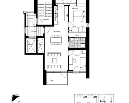 3 værelses lejlighed i Århus C