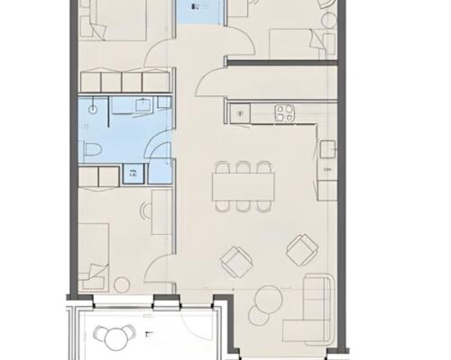 Hyggelig 3 værelses lejlighed i Kornparken med altan.