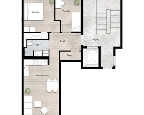 3 værelses lejlighed i Roskilde