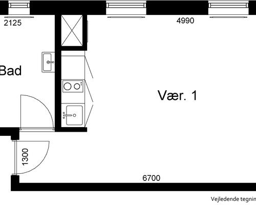1 værelses lejlighed i Silkeborg