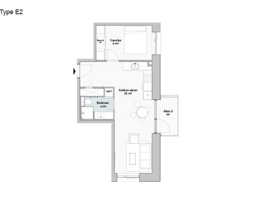 2 værelses lejlighed i Odense M