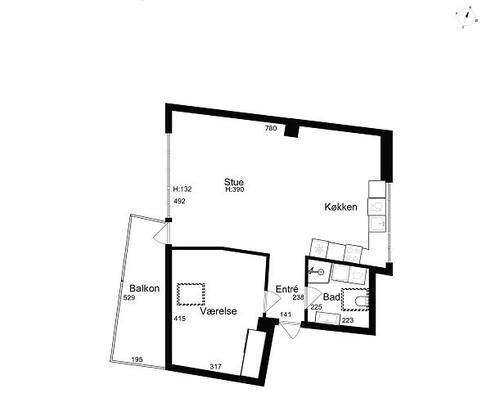 2 værelses lejlighed i Odense C