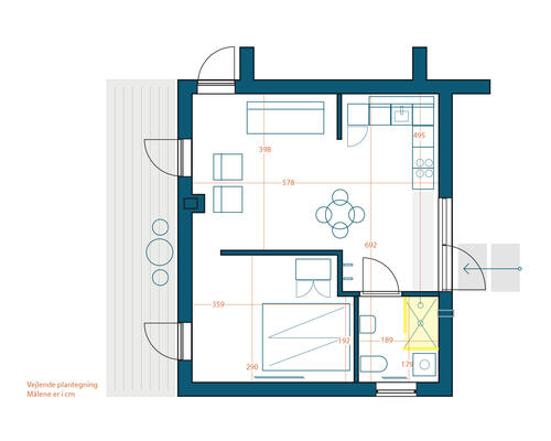 2 værelses lejlighed i Hellerup