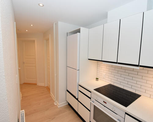 Nyrenoveret lejlighed med lys og moderne indretning