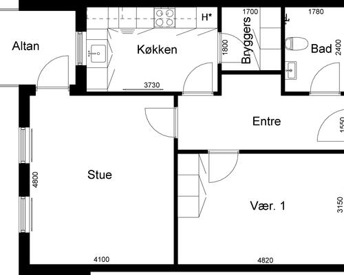 2 værelses lejlighed i Videbæk