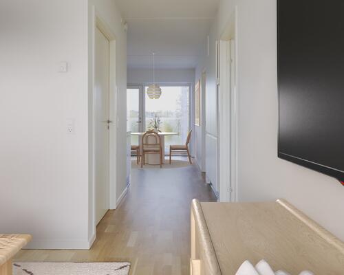 Delevenlig 3-værelses med stor altan og lav indflytningspris