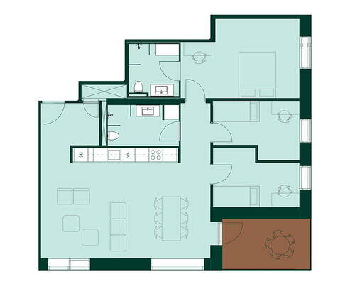 4 værelses lejlighed i Greve