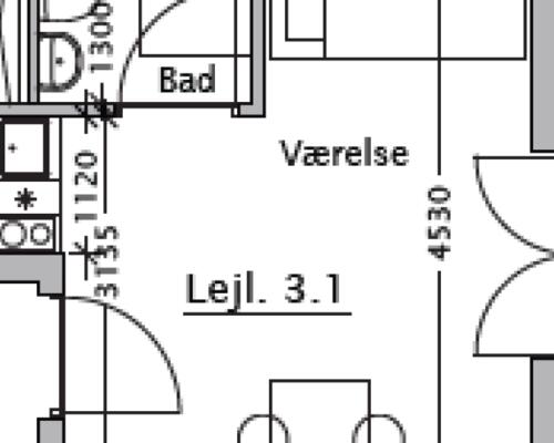 Hyggelig studie lejlighed med god beliggenhed på Frederiksberg
