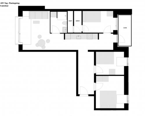 3 værelses lejlighed i Århus C