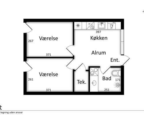 3 værelses lejlighed i Viby J