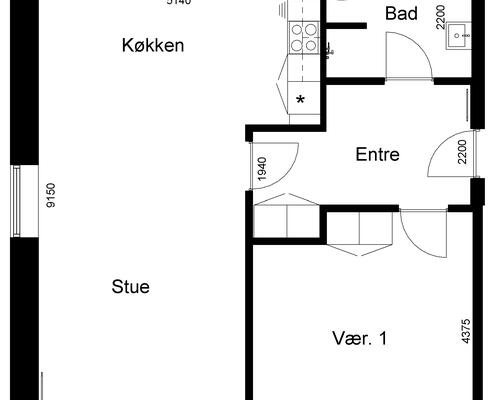 3 værelses lejlighed i Viborg