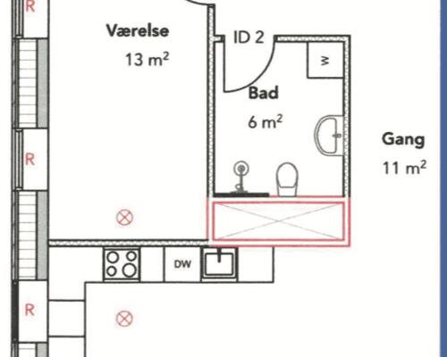 3 værelses lejlighed i Viborg