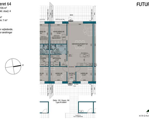 4 værelses hus i Vojens