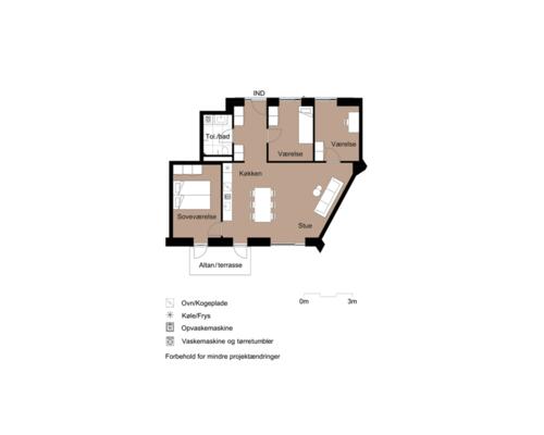 Nyopført 4-værelses lejlighed i Sofiendalsparken i Aalborg