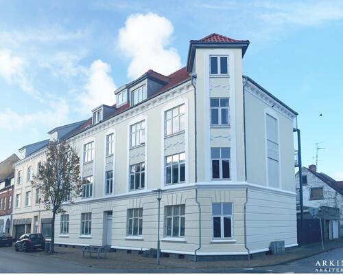 Flot 3 værelses lejlighed med stor vestvendt altan