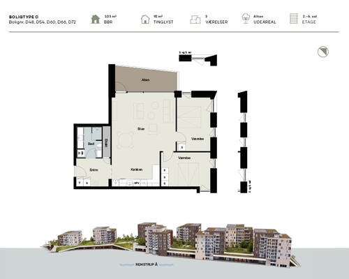 3 værelses lejlighed i Silkeborg