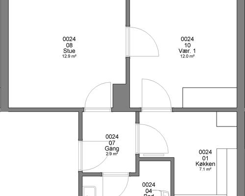 2 værelses lejlighed i Haderslev